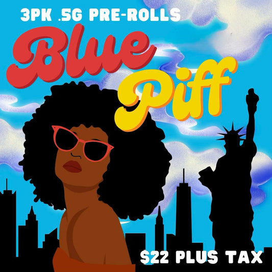 Blue Piff 8x8” Print
